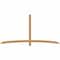 Ekena Millwork Bellingham Timber Gable Bracket, Western Red Cedar, 96"W x 48"H x 1 1/2"D x 3 1/2"F, 12/12 Pitch GBW096X48X0204BEL00SWR - alternate 1